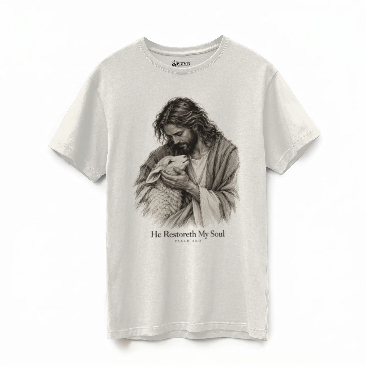 He Restoreth My Soul — Supima Cotton Tee — Product view 3