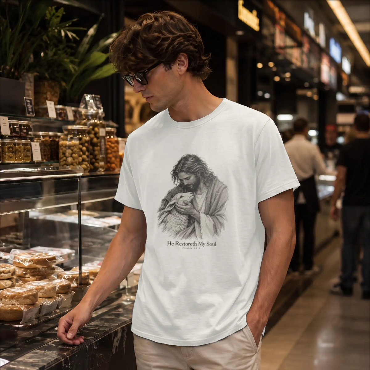 He Restoreth My Soul — Supima Cotton Tee — Product view 1