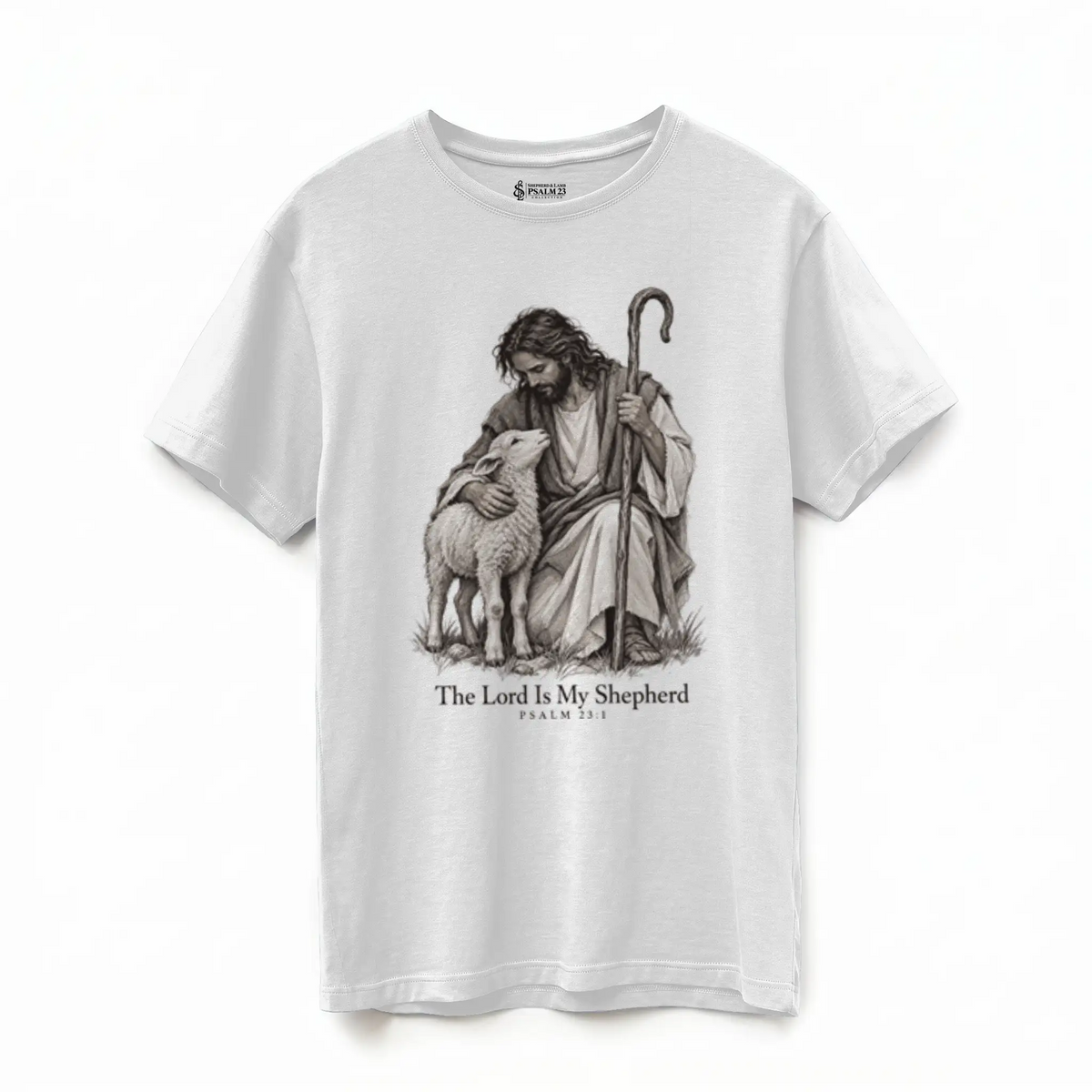 The Lord Is My Shepherd — Supima Cotton Tee — Product view 9