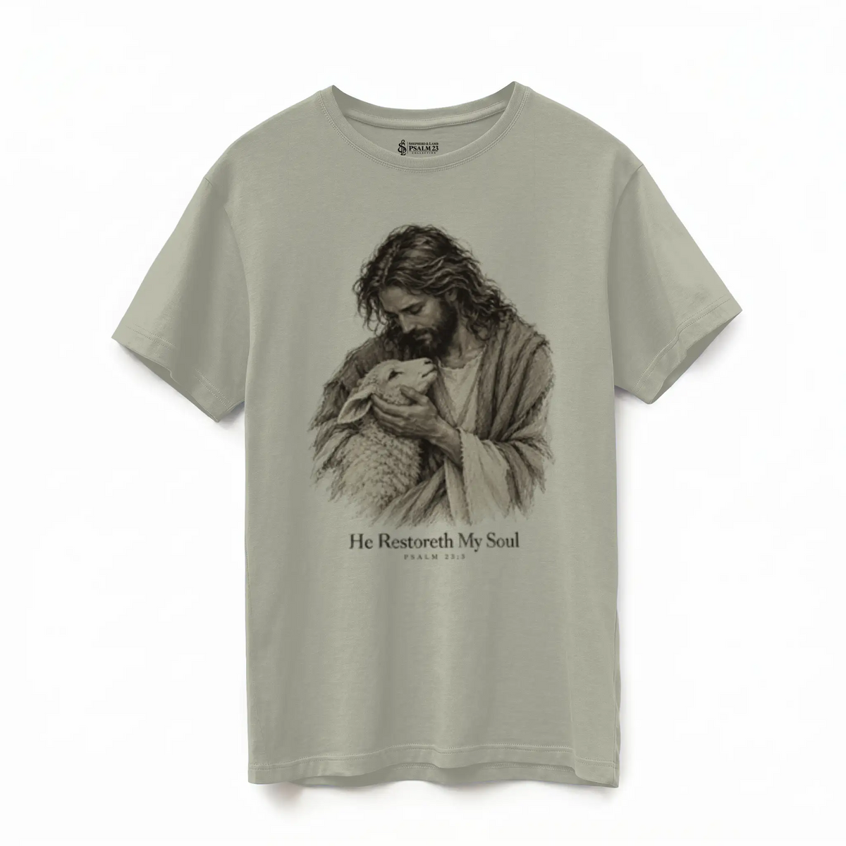 He Restoreth My Soul — Supima Cotton Tee — Product view 6