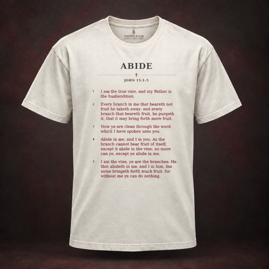 ABIDE — Red Letter His Words Tee