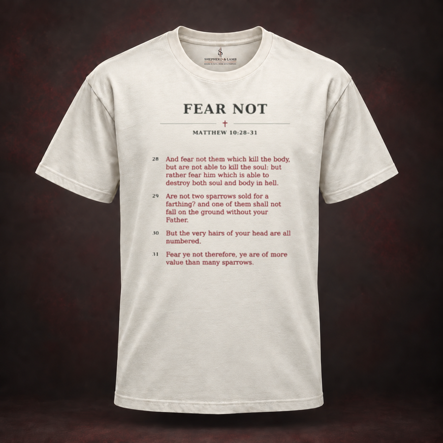 FEAR NOT — Red Letter His Words Tee