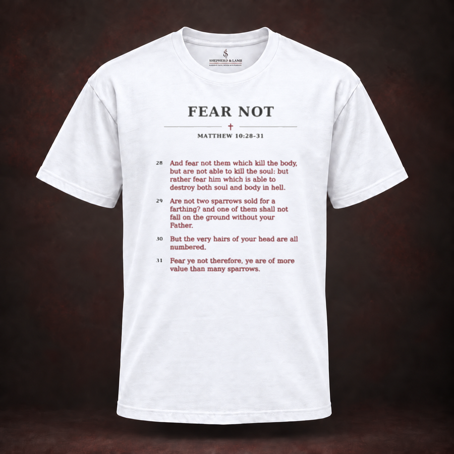 FEAR NOT — Red Letter His Words Tee