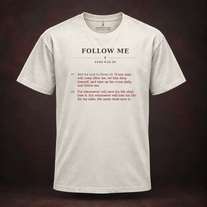 FOLLOW ME — Red Letter His Words Tee