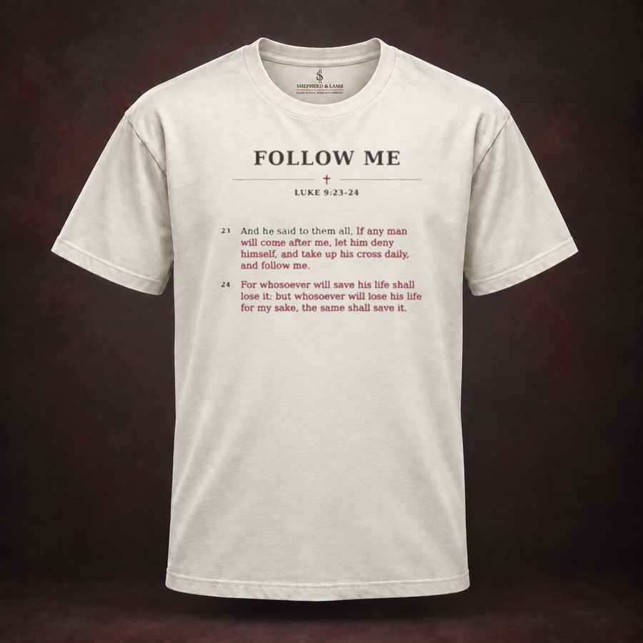 FOLLOW ME — Red Letter His Words Tee