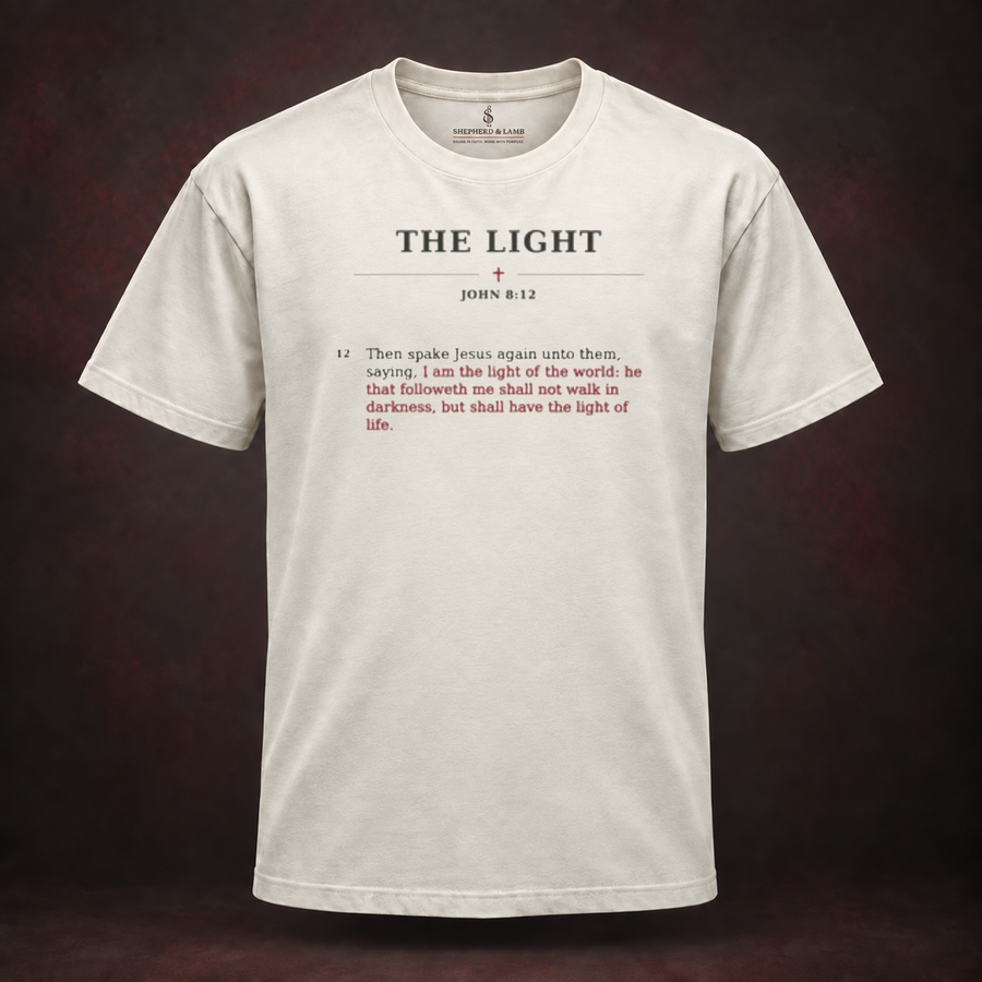 THE LIGHT — Red Letter His Words Tee