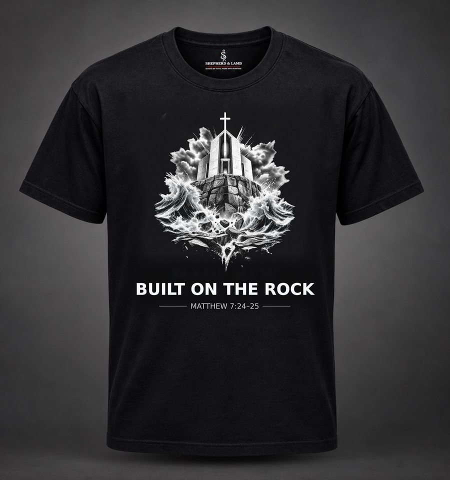 BUILT ON THE ROCK — Matthew 7:24–25 | Shepherd & Lamb Street Collection